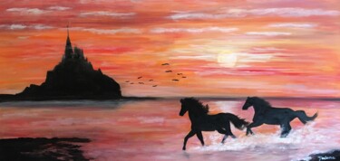 “Chevaux au Baie du Mont Saint Michel “